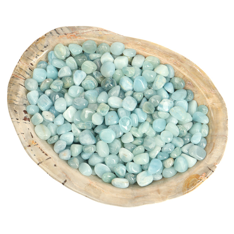 Aquamarine Tumbled Crystal Tumbled Aquarius