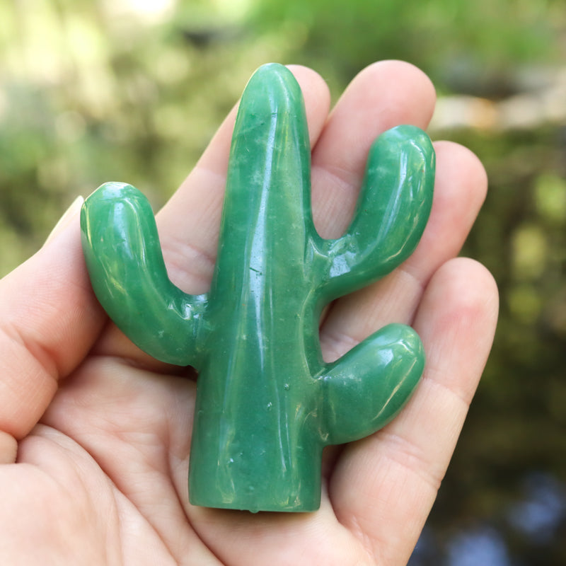 Green Aventurine Carved Cactus Crystal Carving Crystal Magic online