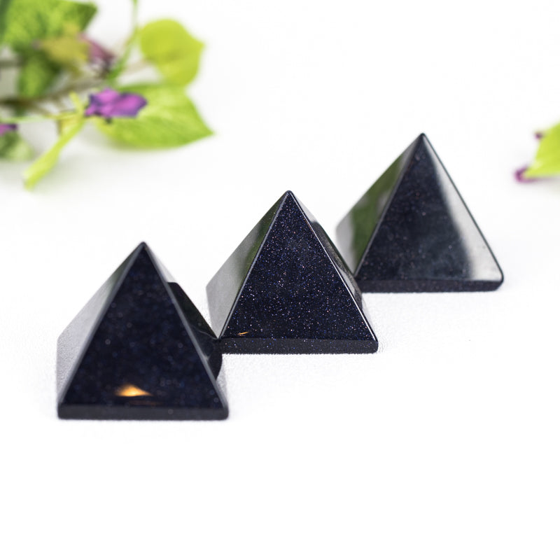 Blue Goldstone Pyramid Crystal Pyramid Crystal Magic