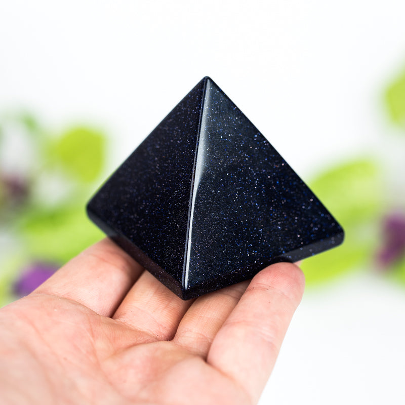 Blue Goldstone Pyramid Crystal Pyramid Crystal Magic