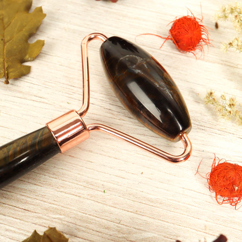 Blue Tiger's Eye Massage Roller Body Care: Massage Roller Crystal Magic