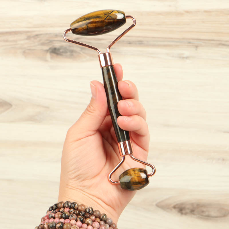 Blue Tiger's Eye Massage Roller Body Care: Massage Roller Crystal Magic