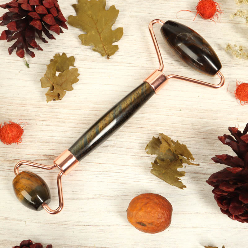 Blue Tiger's Eye Massage Roller Body Care: Massage Roller Crystal Magic