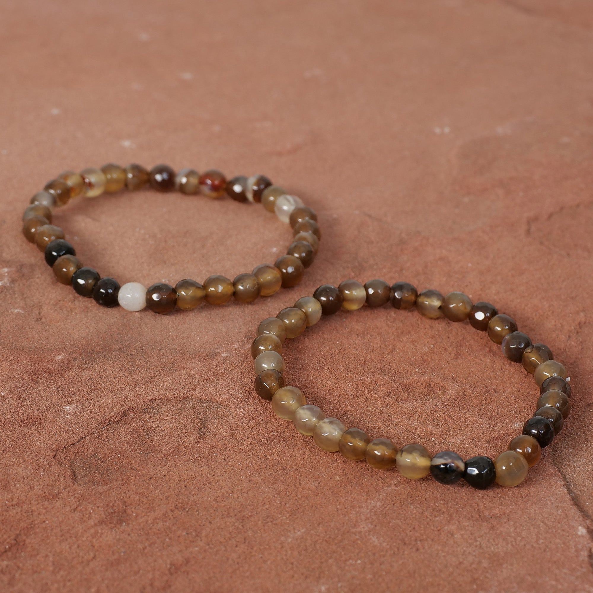 Brown Agate Bracelet Jewelry: Bracelet Milk and Honey 6mm 