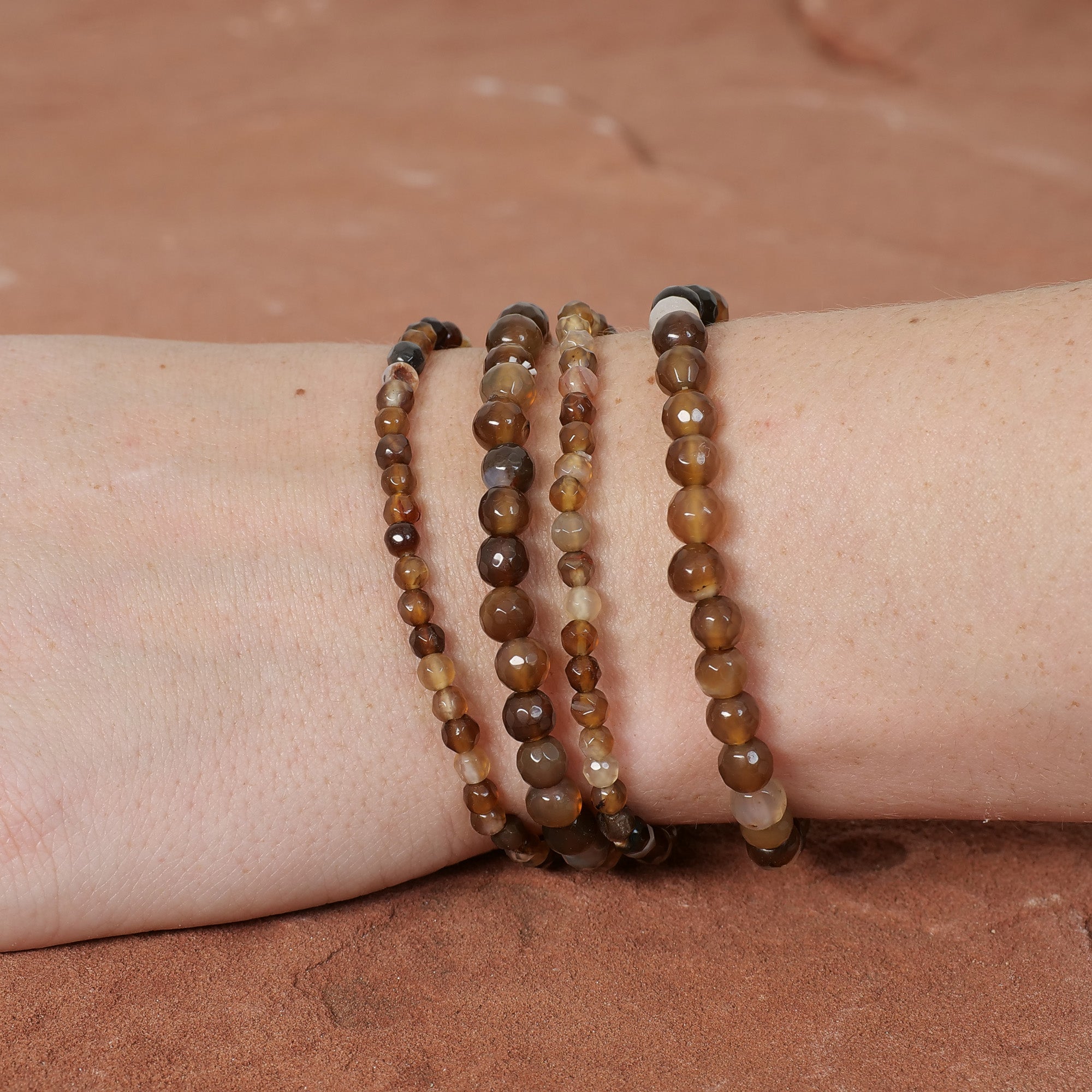 Brown Agate Bracelet Jewelry: Bracelet Milk and Honey
