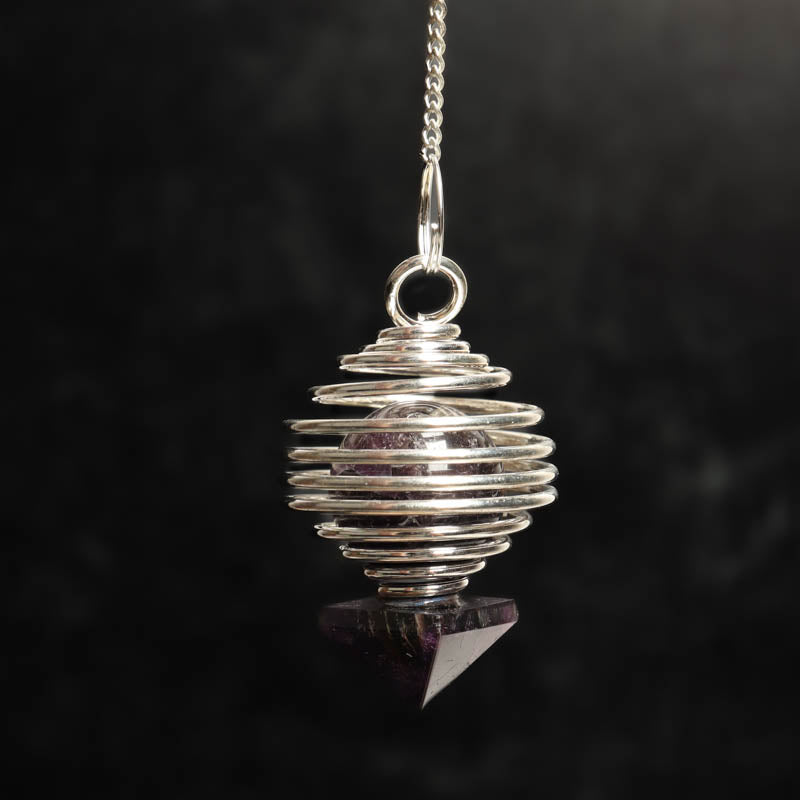 Caged Crystal Pendulum Gifts & Decor: Pendulum Crystal Magic online Amethyst
