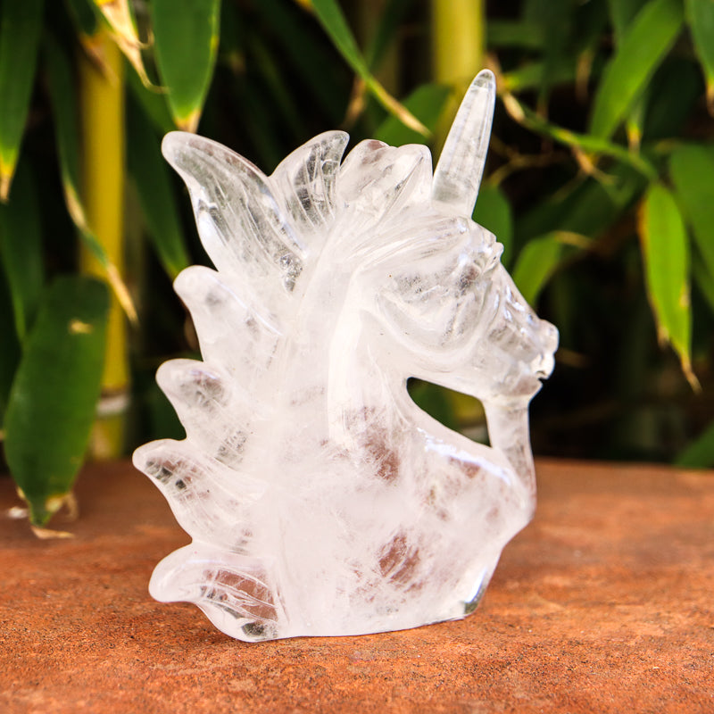 Clear Quartz Unicorn Crystal Carvings Crystal Magic