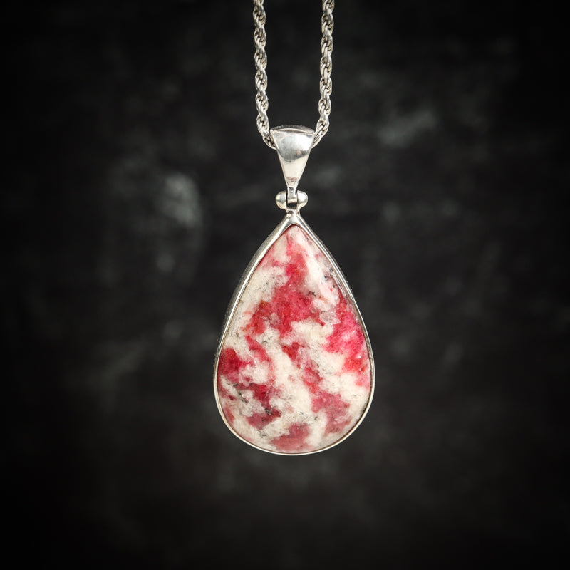 Pink Tourmaline Teardrop Pendant Jewelry: Ring Starborn Creations