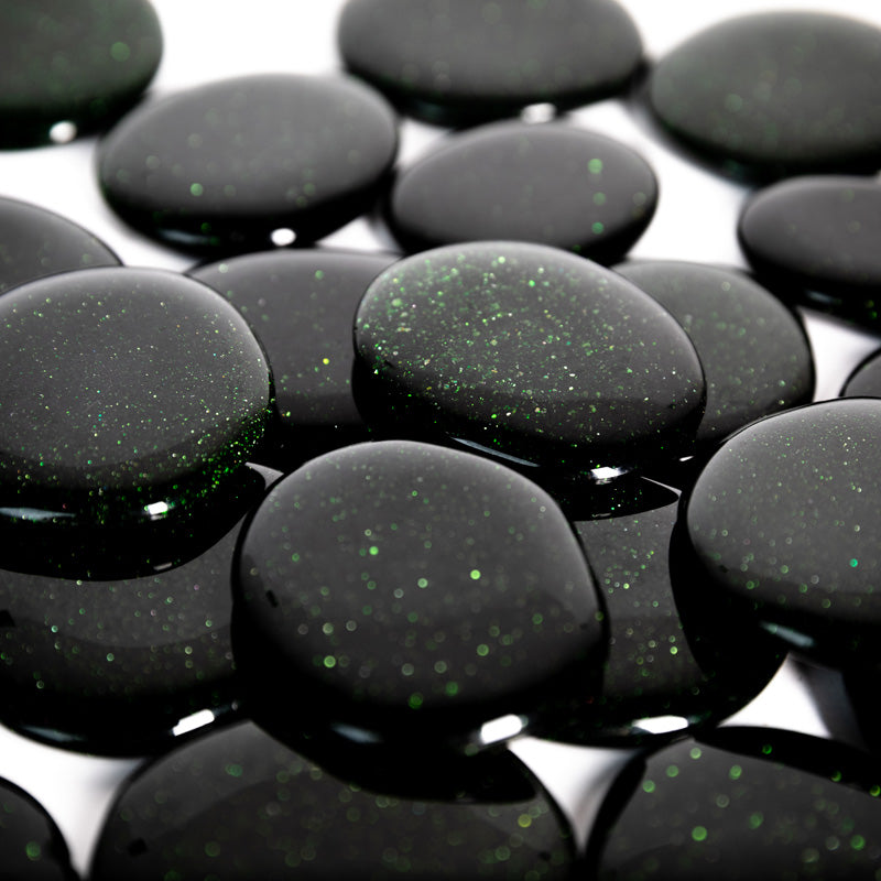 Green Goldstone Palm Stone Crystal Palm Stones Crystal Magic