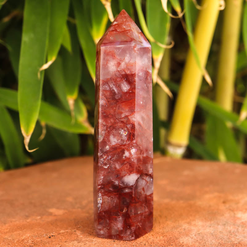 Hematoid Quartz Crystal Point Crystal Point Crystal Magic