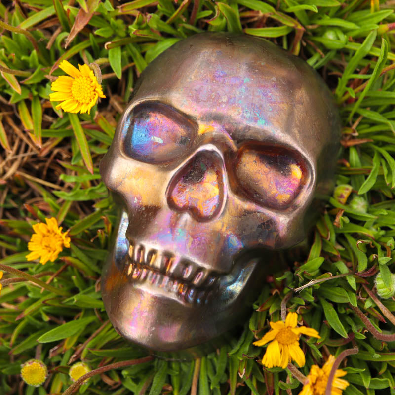 Bismuth Hollow Skull Crystal Skull Aquarius