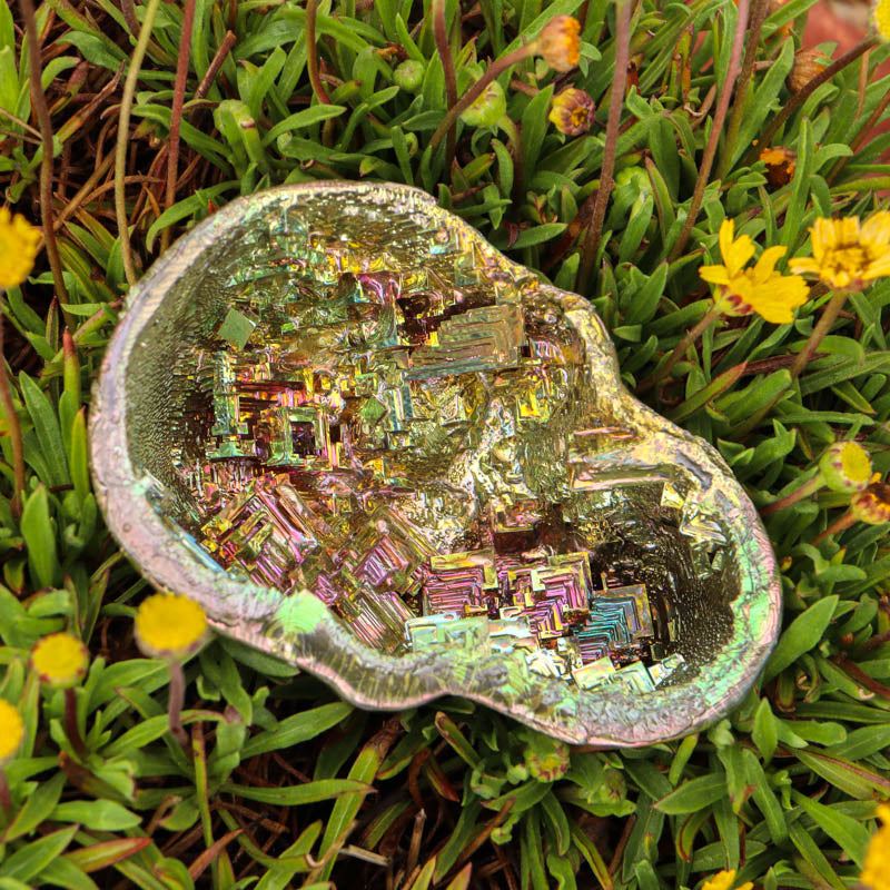 Bismuth Hollow Skull Crystal Skull Aquarius