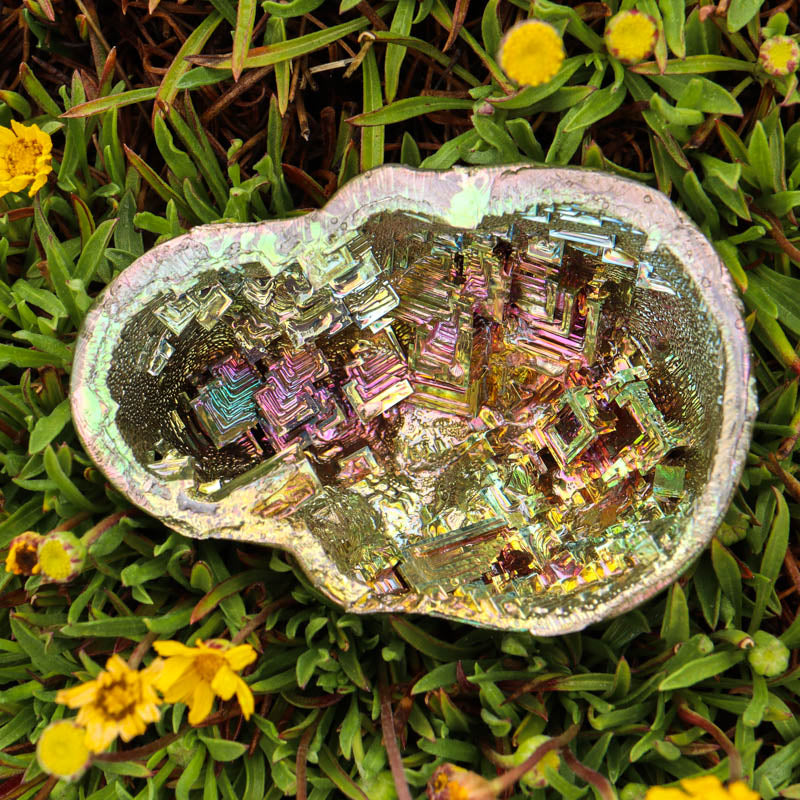 Bismuth Hollow Skull Crystal Skull Aquarius