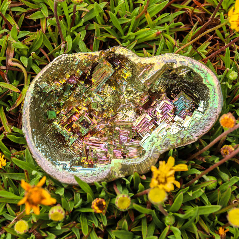 Bismuth Hollow Skull Crystal Skull Aquarius