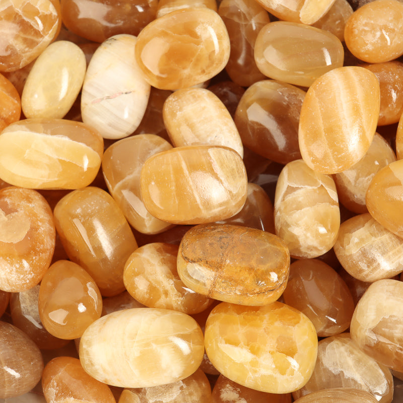 Honey Calcite Tumbled Crystal Tumbled Cancer Sign