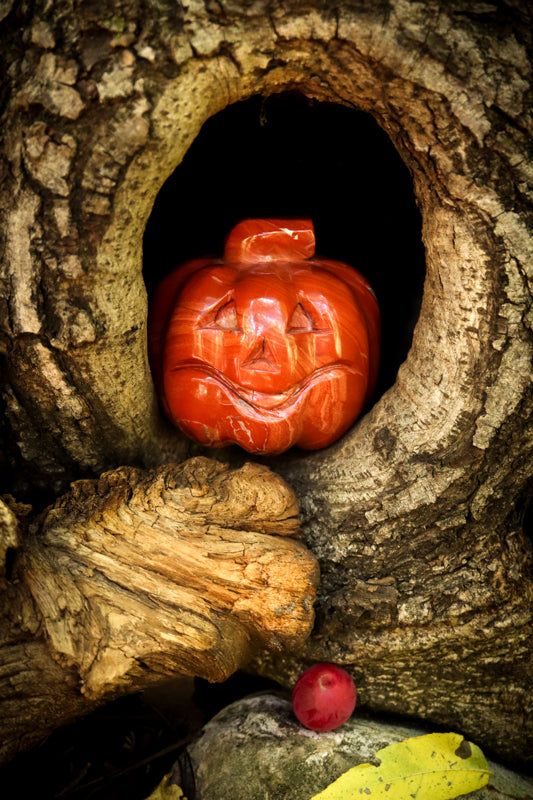 Red Jasper Pumpkin Crystal Carvings Aries