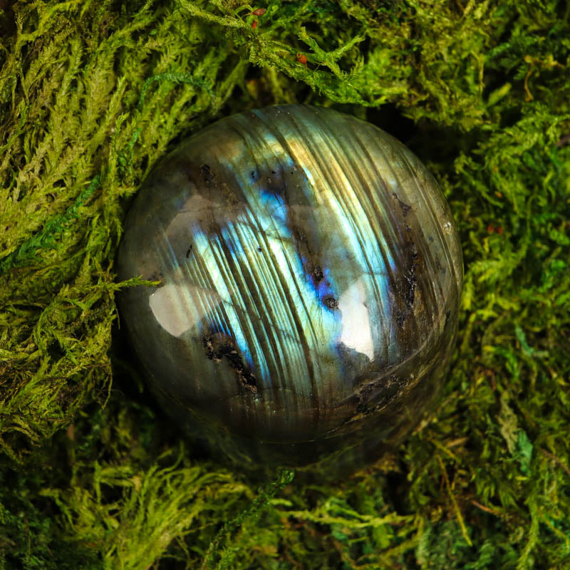 Labradorite Rounded Keepsake Box Crystal Carvings Crystal Magic