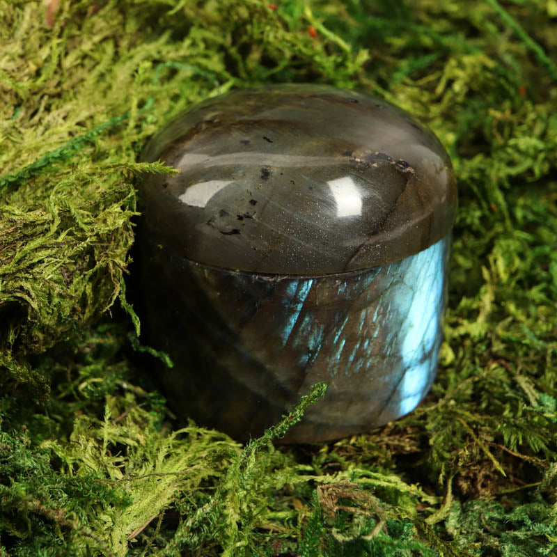 Labradorite Rounded Keepsake Box Crystal Carvings Crystal Magic
