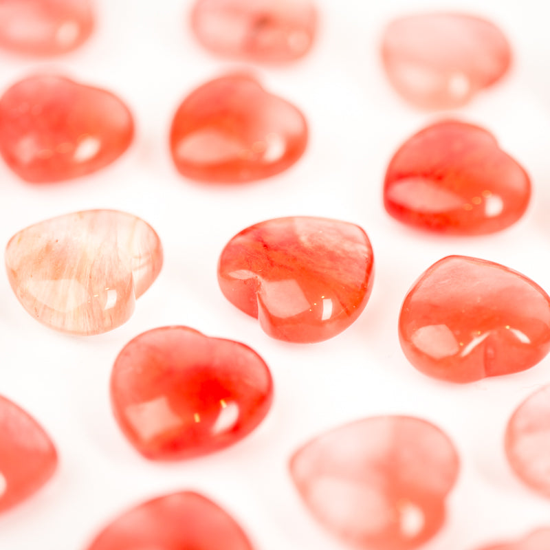 Strawberry Obsidian Heart Crystal Heart Crystal Magic