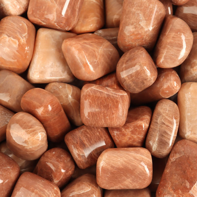 Moonstone Tumbled Crystal Tumbled Cancer Sign Peach Moonstone