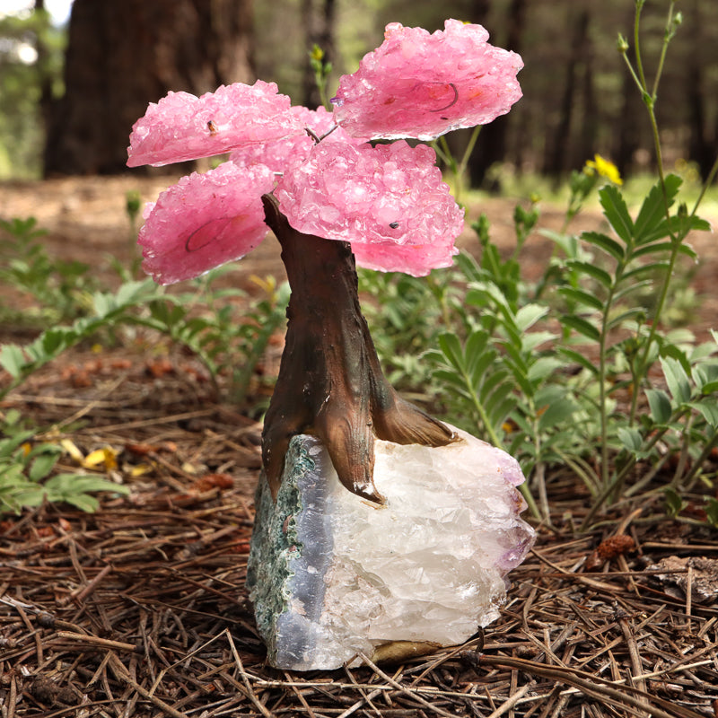 Rose Quartz Bonsai Tree