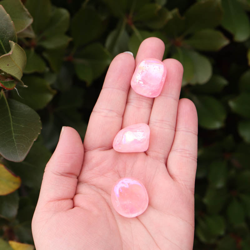 Angel Aura Rose Quartz Tumbled Crystal Tumbled Crystal Magic