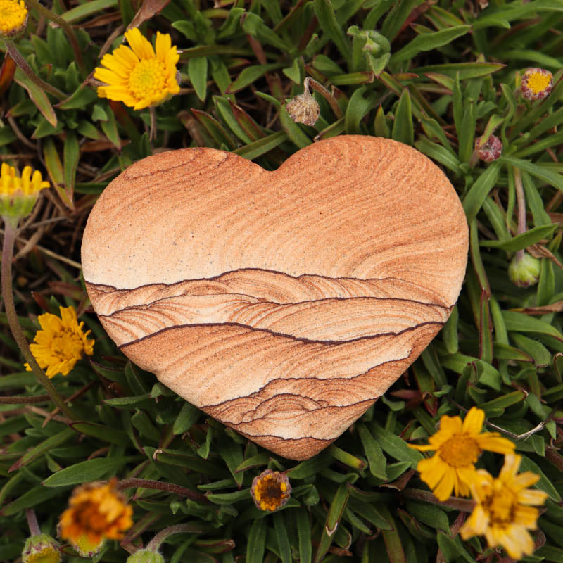 Picture Sandstone Heart Crystal Heart Crystal Magic
