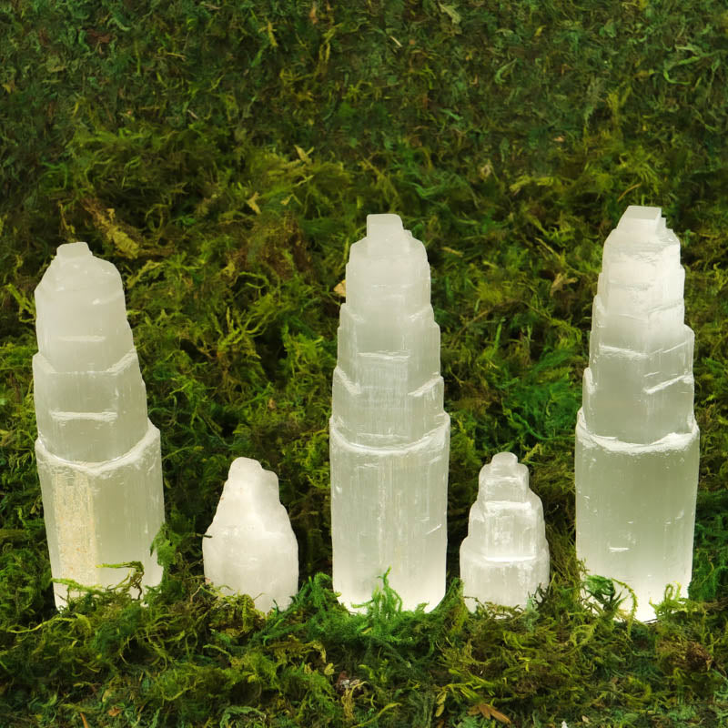 Raw Selenite Tower Crystal Point Crystal Magic