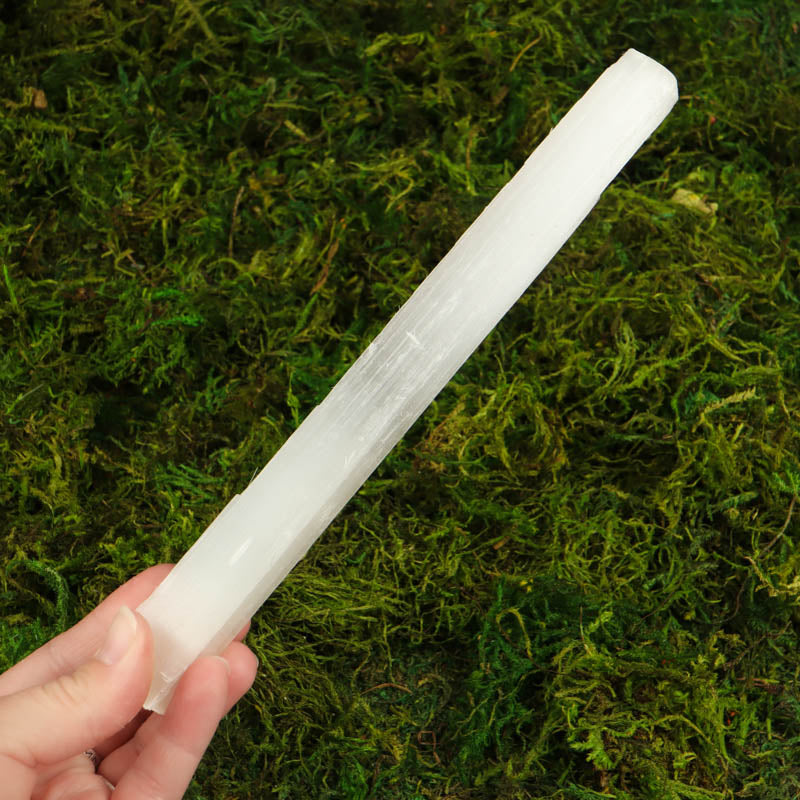 Raw Selenite Wand Crystal Carving Aquarius Large
