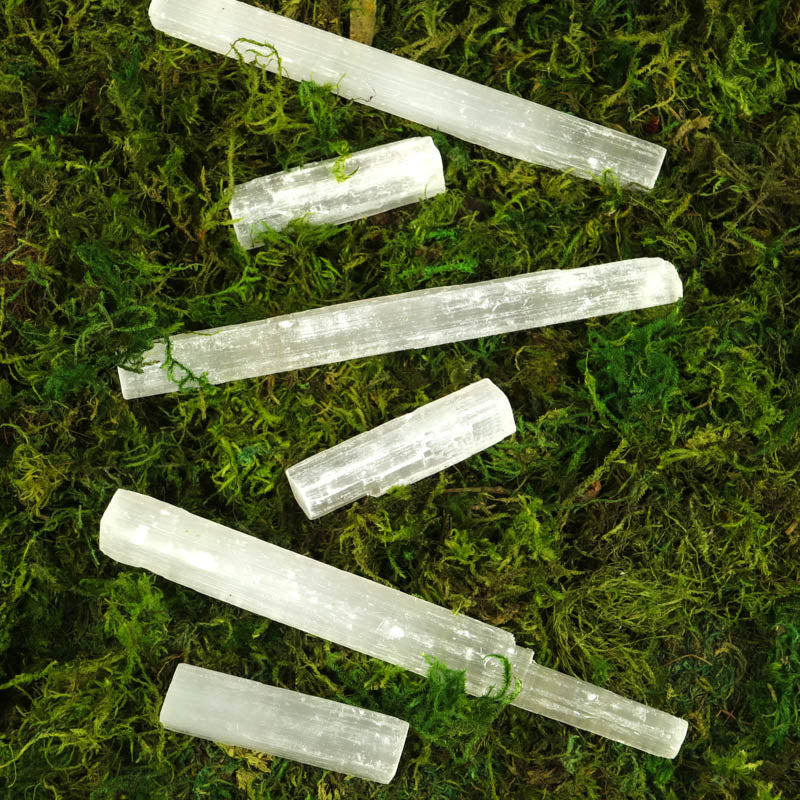 Raw Selenite Wand Crystal Carving Aquarius