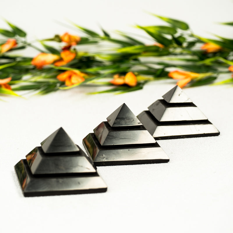 Tiered Shungite Pyramid Crystal Pyramid Crystal Magic