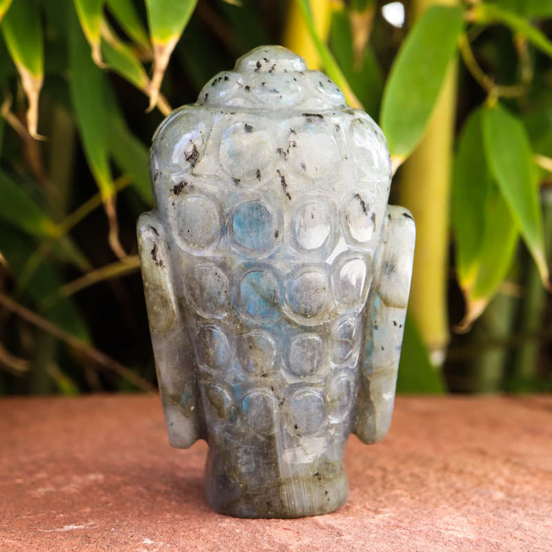 Labradorite Smiling Buddha Head Crystal Carvings Crystal Magic