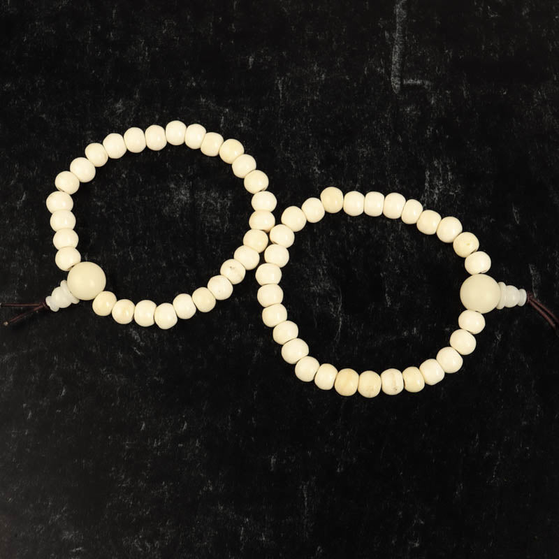 Tibetan Style Yak Bone Wrist Mala Jewelry: Mala Namu Baru