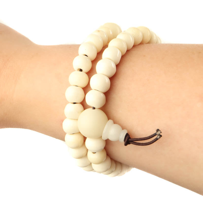 Tibetan Style Yak Bone Wrist Mala Jewelry: Mala Namu Baru