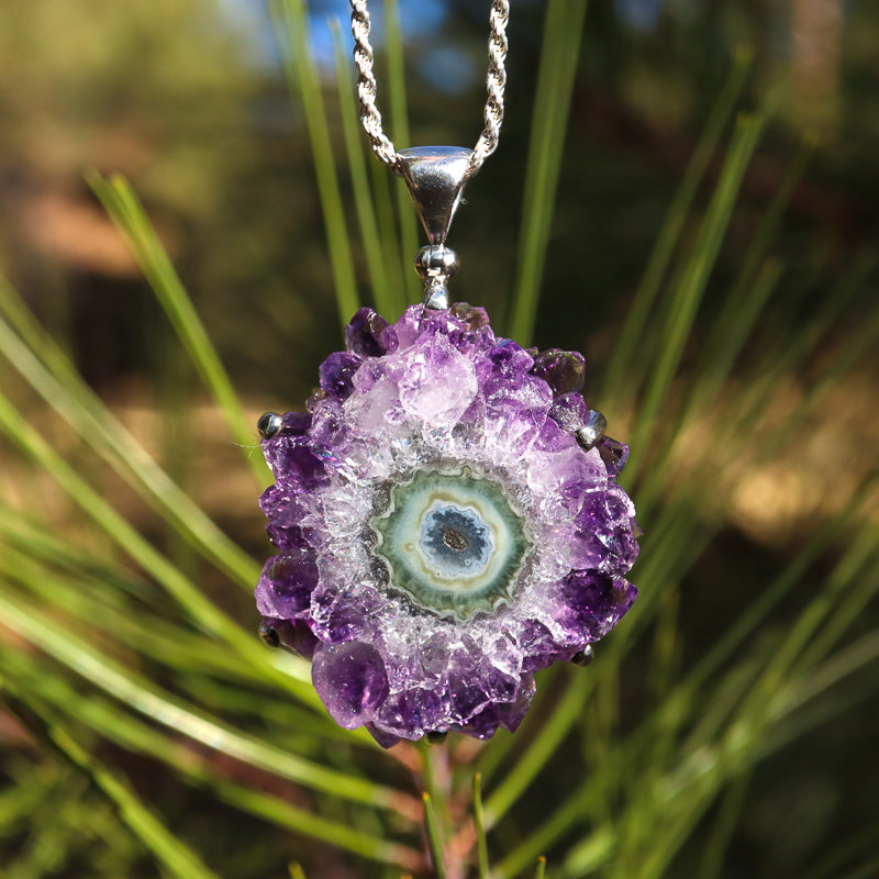 Amethyst Flower Pendant