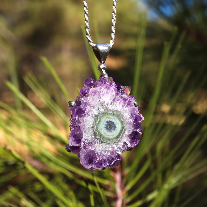 Amethyst Flower Pendant