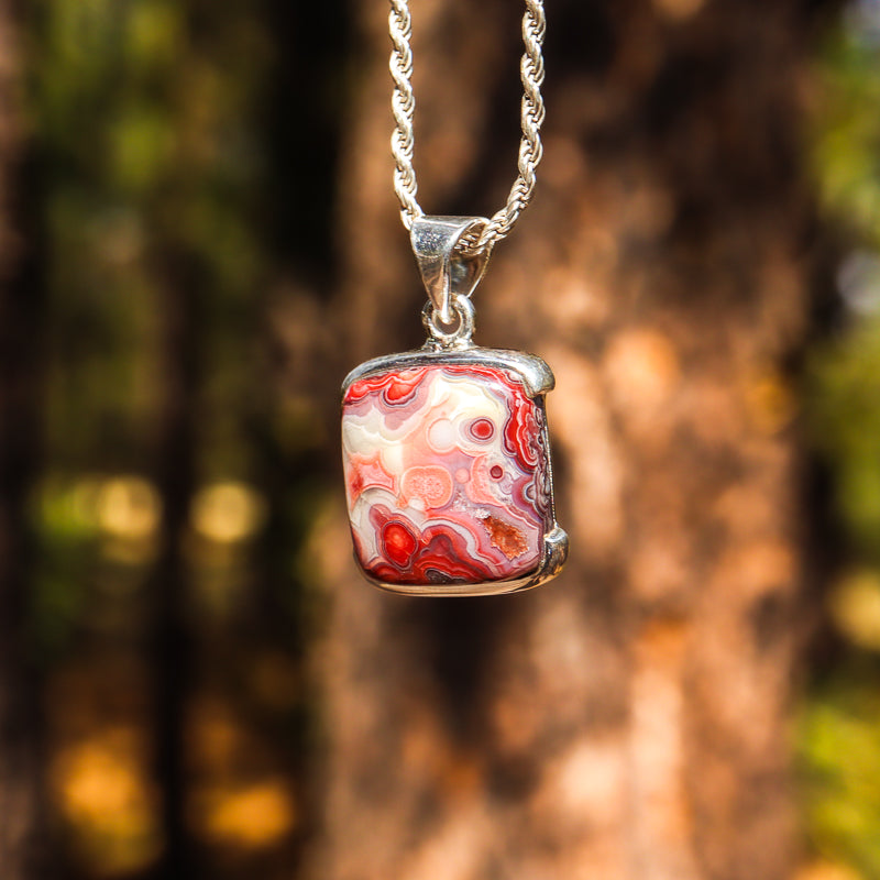 Crazy Lace Agate Pendant