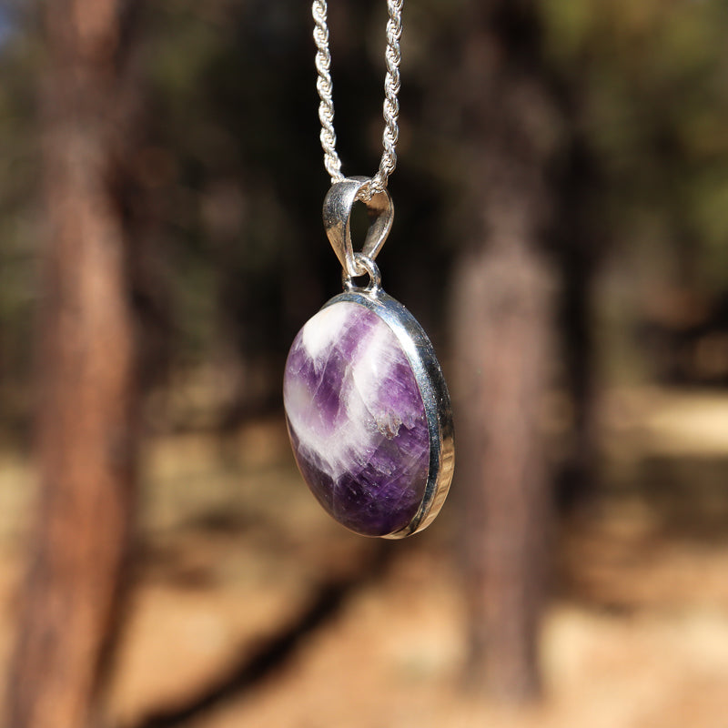 Amethyst Chevron Pendant