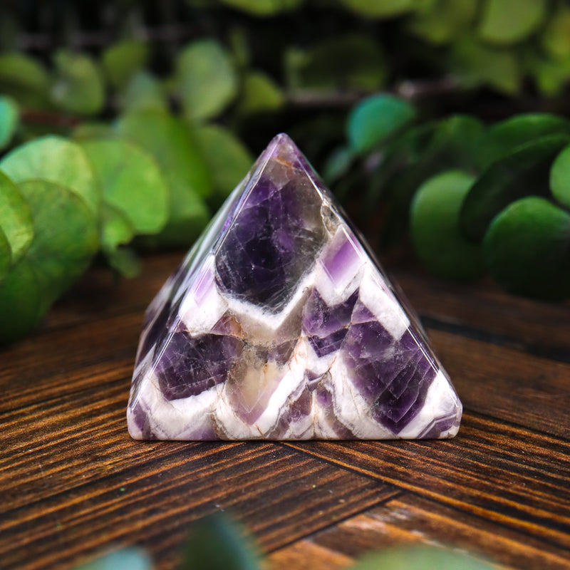 Amethyst Chevron Pyramid