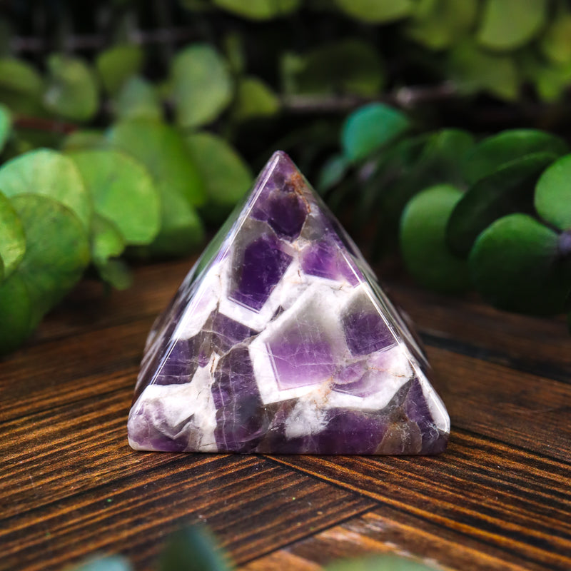 Amethyst Chevron Pyramid