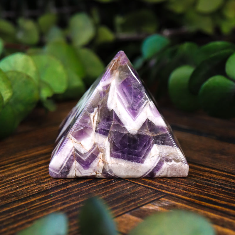 Amethyst Chevron Pyramid