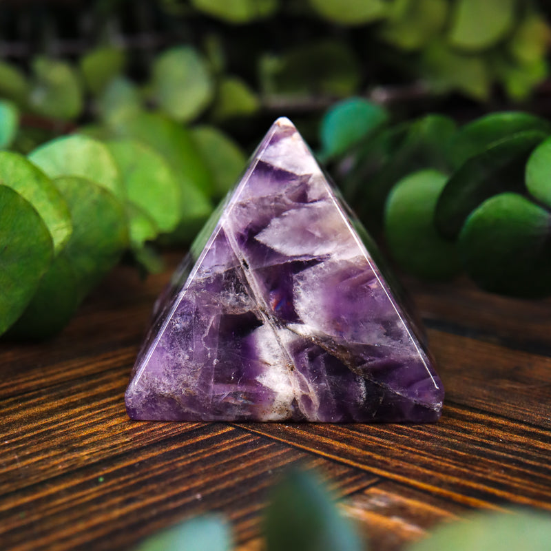 Amethyst Chevron Pyramid