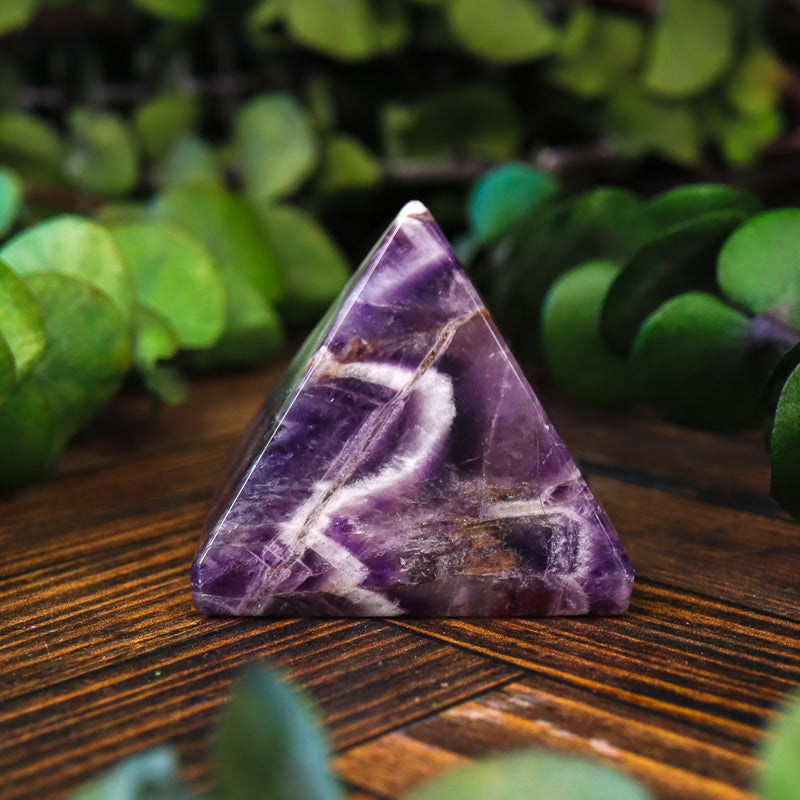 Amethyst Chevron Pyramid