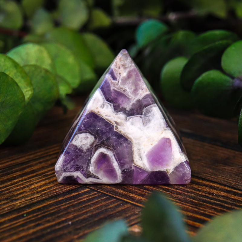 Amethyst Chevron Pyramid