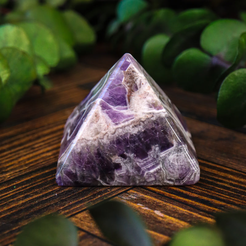 Amethyst Chevron Pyramid