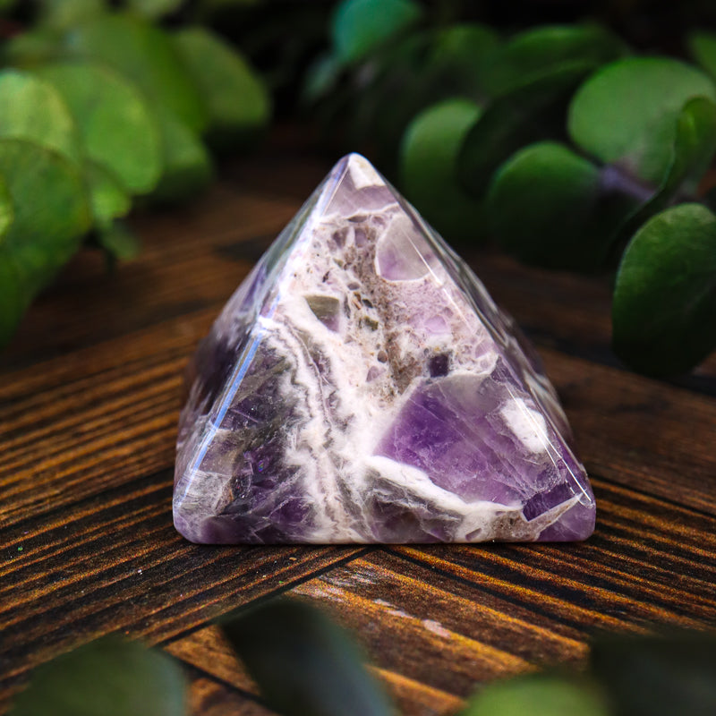 Amethyst Chevron Pyramid