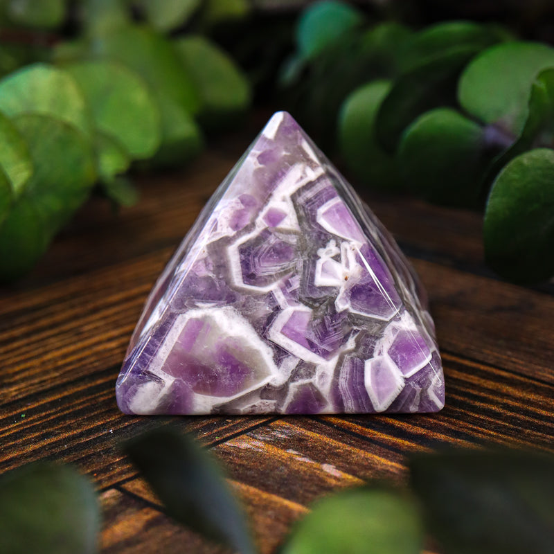 Amethyst Chevron Pyramid