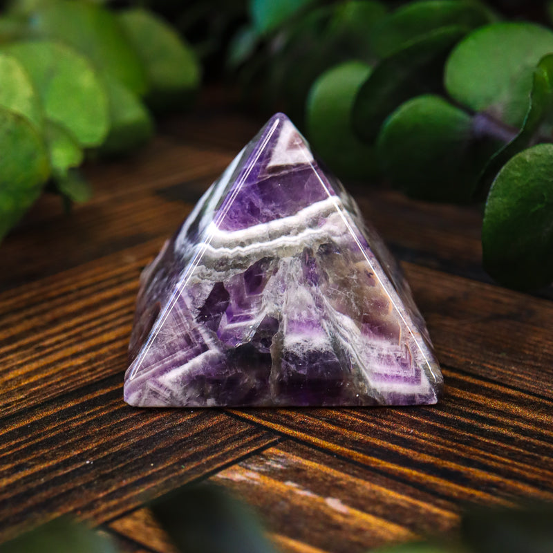 Amethyst Chevron Pyramid