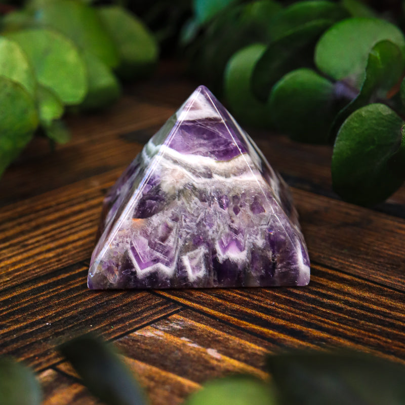 Amethyst Chevron Pyramid