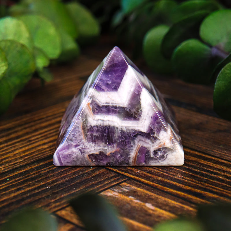 Amethyst Chevron Pyramid